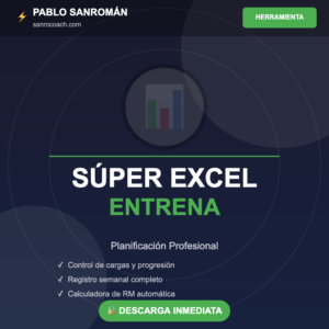 Mockup de El Súper Excel para planificar entrenamiento