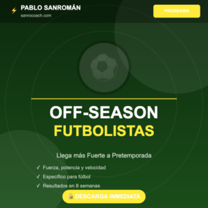 Mockup del programa Off-Season para futbolistas
